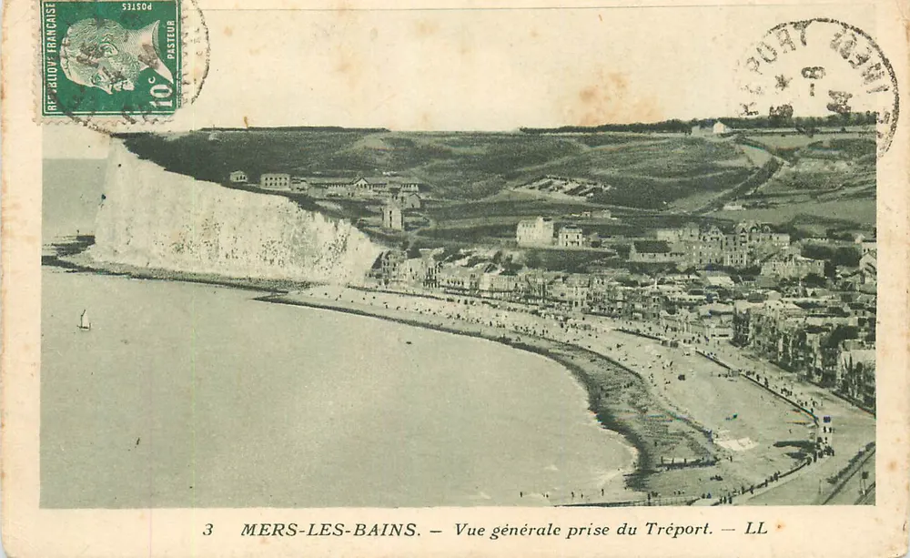 Mers-les-Bains — Vue générale prise du Tréport — LL - Recto