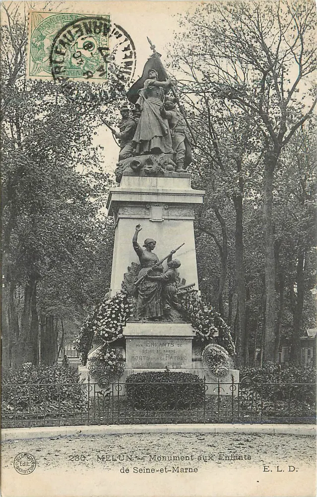 Mélun — Monument aux Enfants de Seine-et-Marne — E.L.D. - Recto