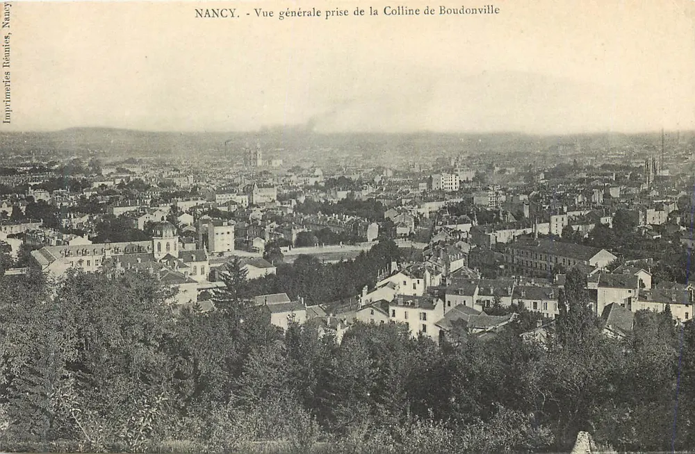 NANCY — Vue générale prise de la Colline de Boudonville — Imprimeries Réunies, Nancy - Recto