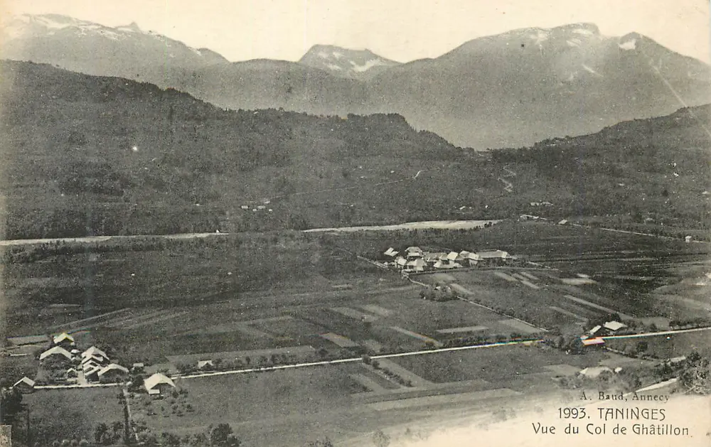 Uitzicht op de Pas de Ghâtillon — Taninges — A. Baud, Annecy, 1993 - Voorkant