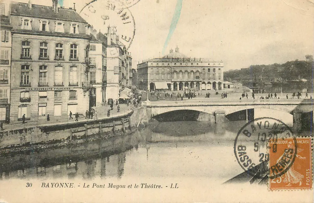 Bayonne — Die Mayou-Brücke und das Theater — LL - Vorderseite