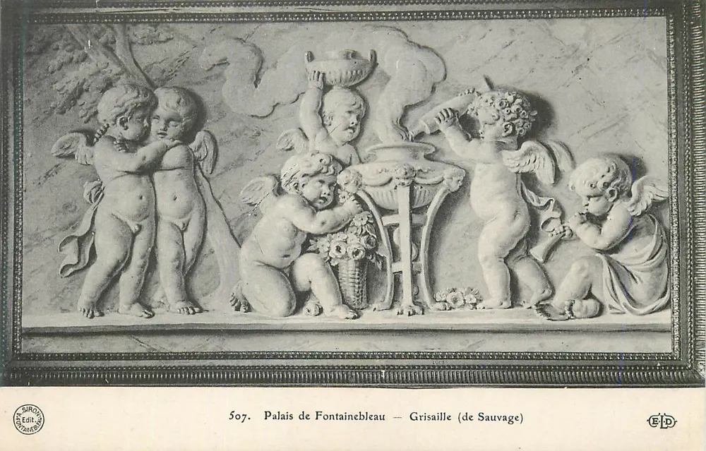 Palais de Fontainebleau — Grisaille (de Sauvage) - Recto