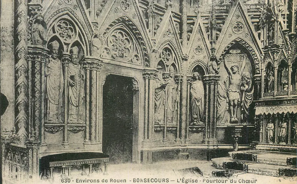 BONSECOURS — L'Église — Pourtour du Chœur — Environs de Rouen - Recto