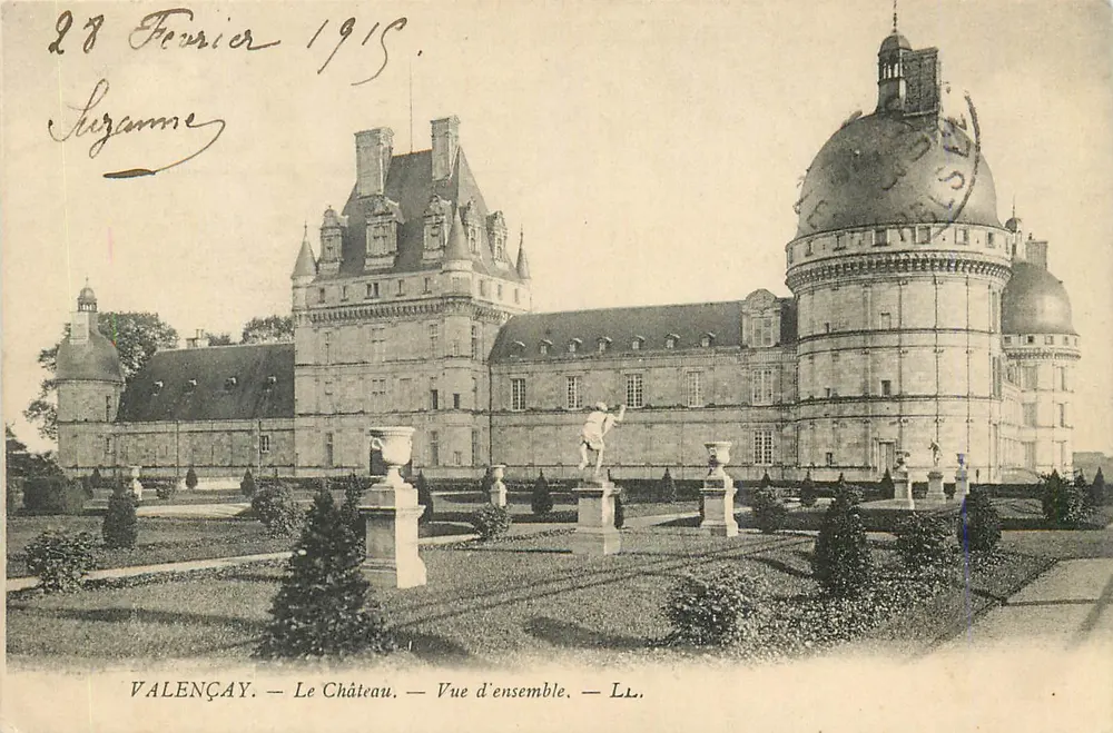 Valençay — O Castelo — Vista geral — LL. - Frente
