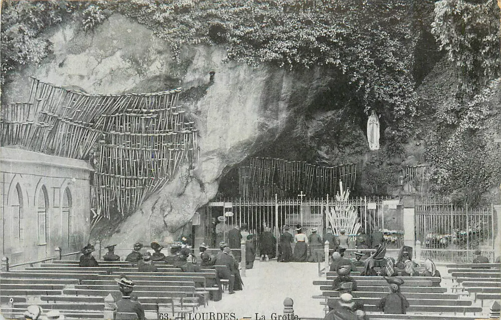 Lourdes — A Gruta — Editor anônimo, n° 63 - Frente