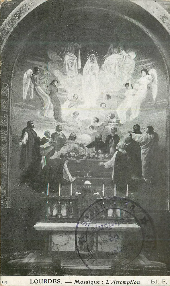 LOURDES — Mosaico: A Assunção. Ed. F. n°14 - Frente
