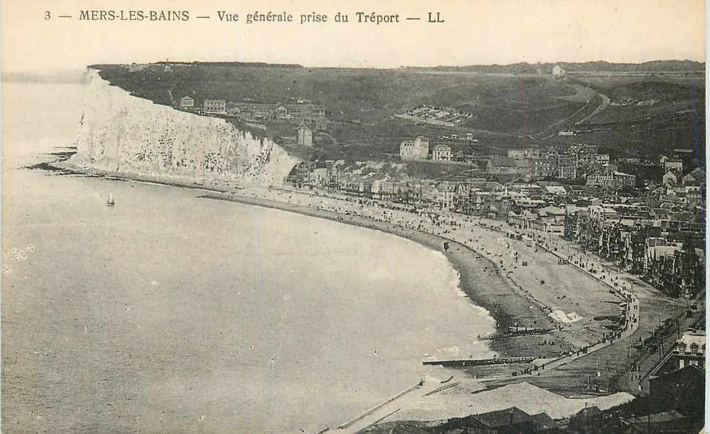 Mers-les-Bains — Vue générale prise du Tréport — LL - Recto