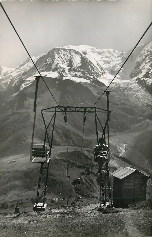 Monte Branco — teleférico — editor desconhecido, número de série ilegível - Frente