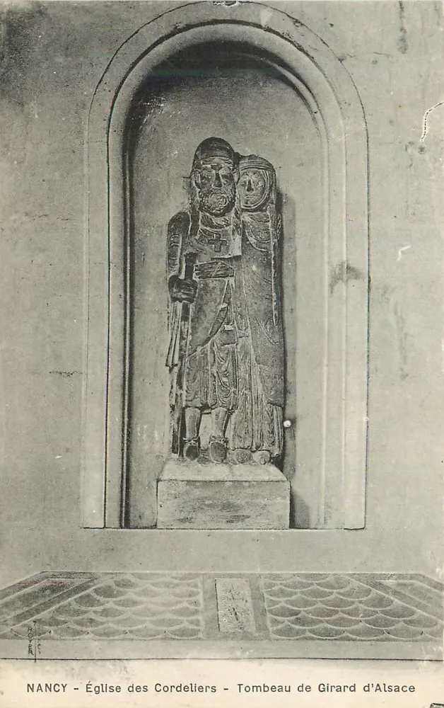 NANCY - Kirche der Cordeliers - Grabmal von Girard d'Alsace - Vorderseite