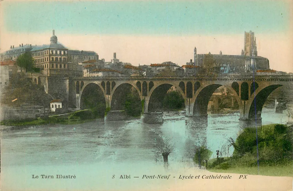 Albi — Pont-Neuf — Lycée et Cathédrale — Le Tarn Illustré, n°8 - Recto