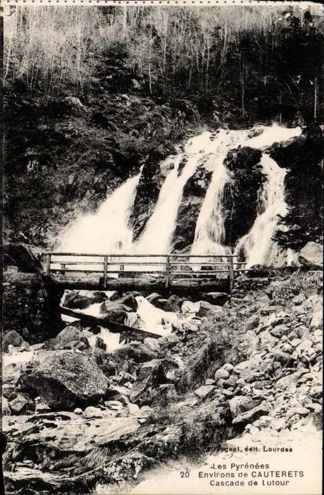 Cascata de Lutour — Arredores de Cauterets — éd. Geol, Lourdes, n°20 - Frente