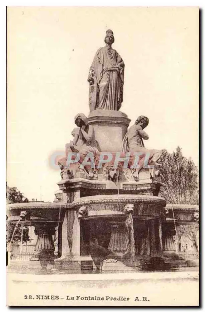 Nîmes — A Fonte Pradier — A.R. - Frente