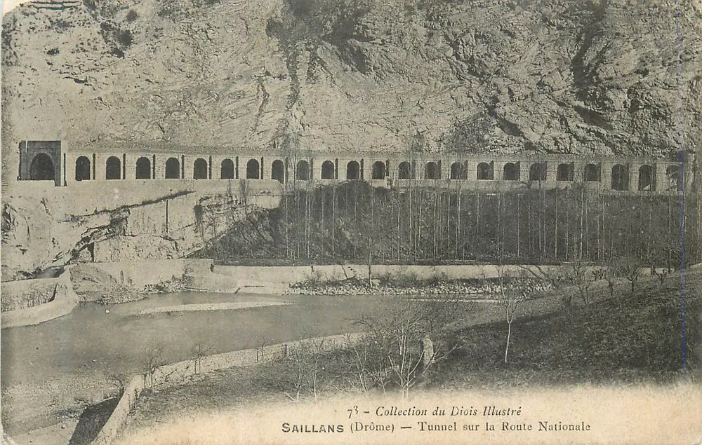 Saillans (Drôme) — Tunnel an der Nationalstraße — Collection du Diois Illustré - Vorderseite
