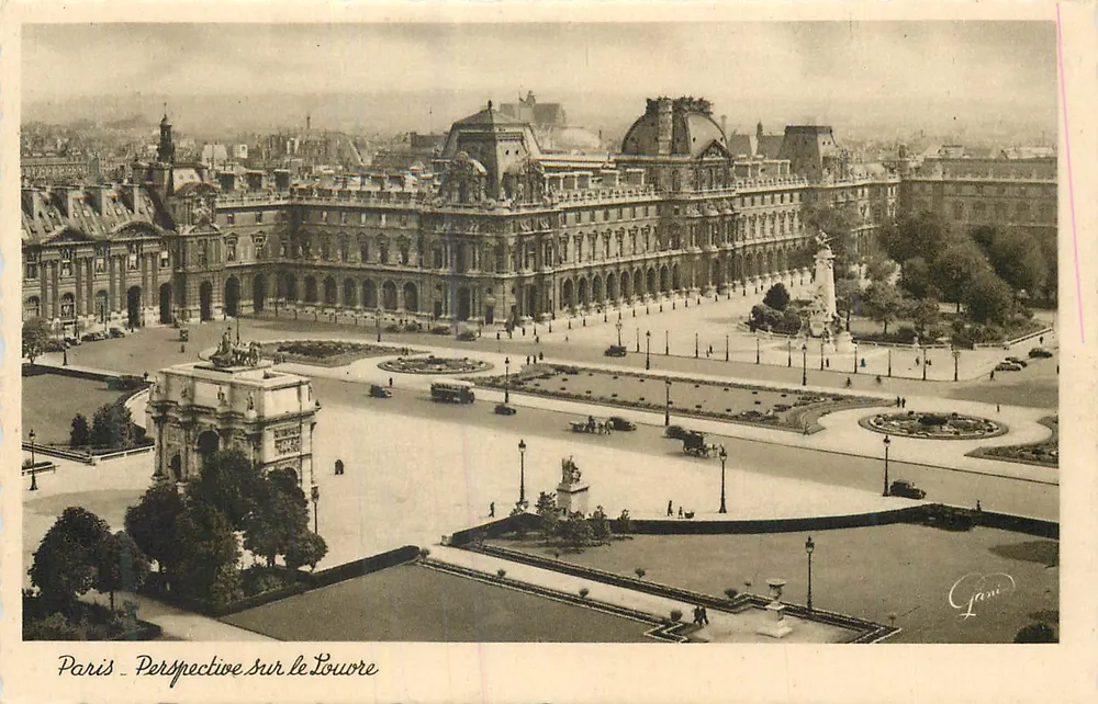 Paris — Perspectiva sobre o Louvre — Gam - Frente
