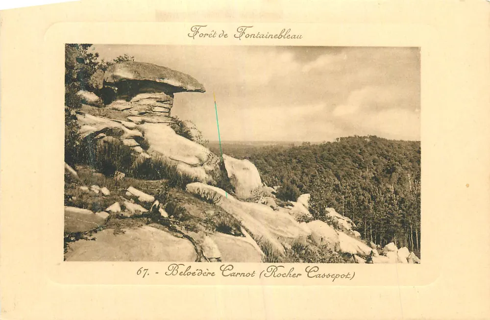Belvédère Carnot (Rocher Cassepot) — Forêt de Fontainebleau — Serie 67 - Vorderseite