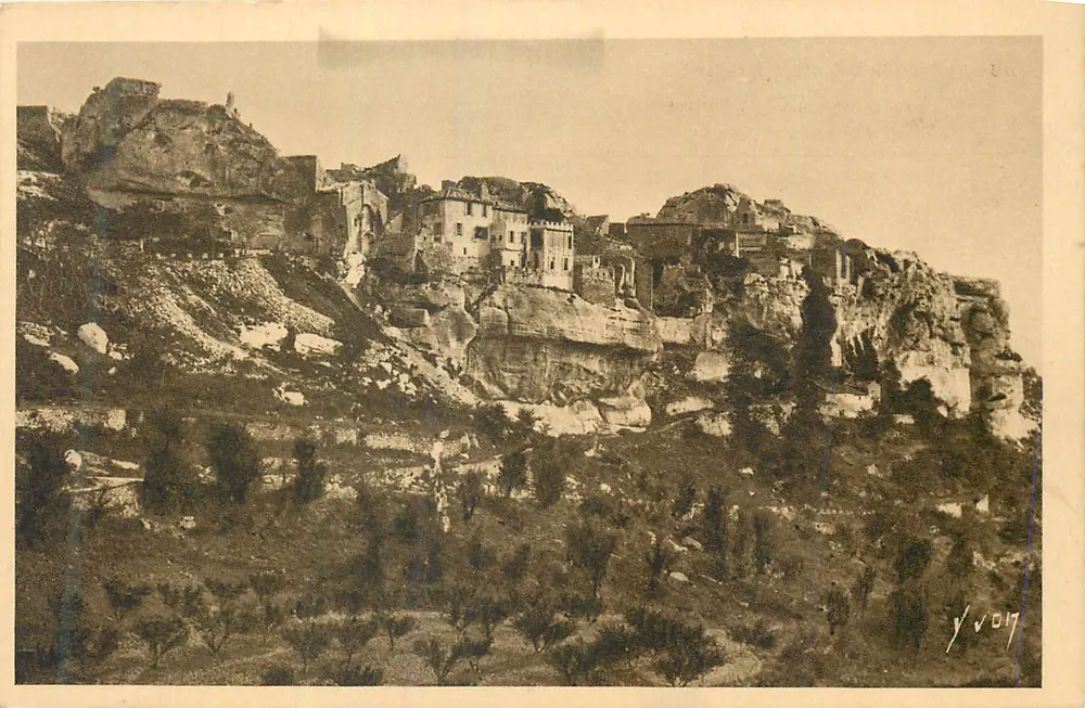 Zerstörtes Dorf in den Bergen — Verlag Y. V. 017 - Vorderseite