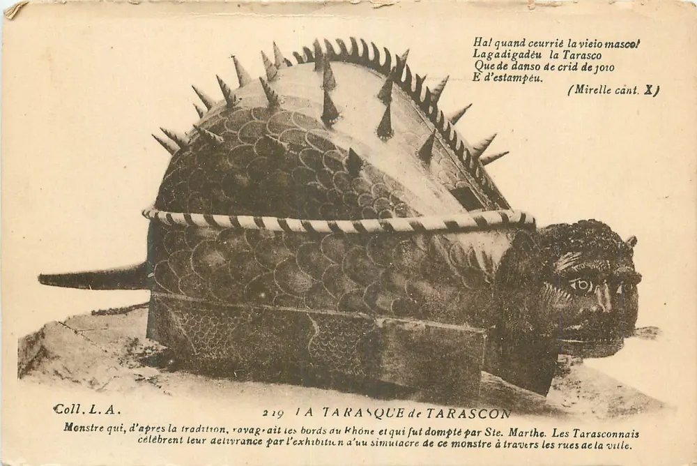 La Tarasque de Tarascon — statue monumentale — Coll. L.A. n°219 - Recto