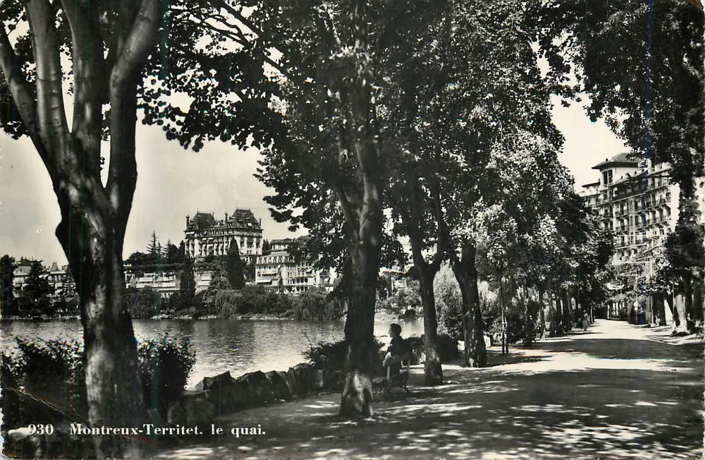 Montreux-Territet — het kade — onbekende uitgever, nummer 930 - Voorkant