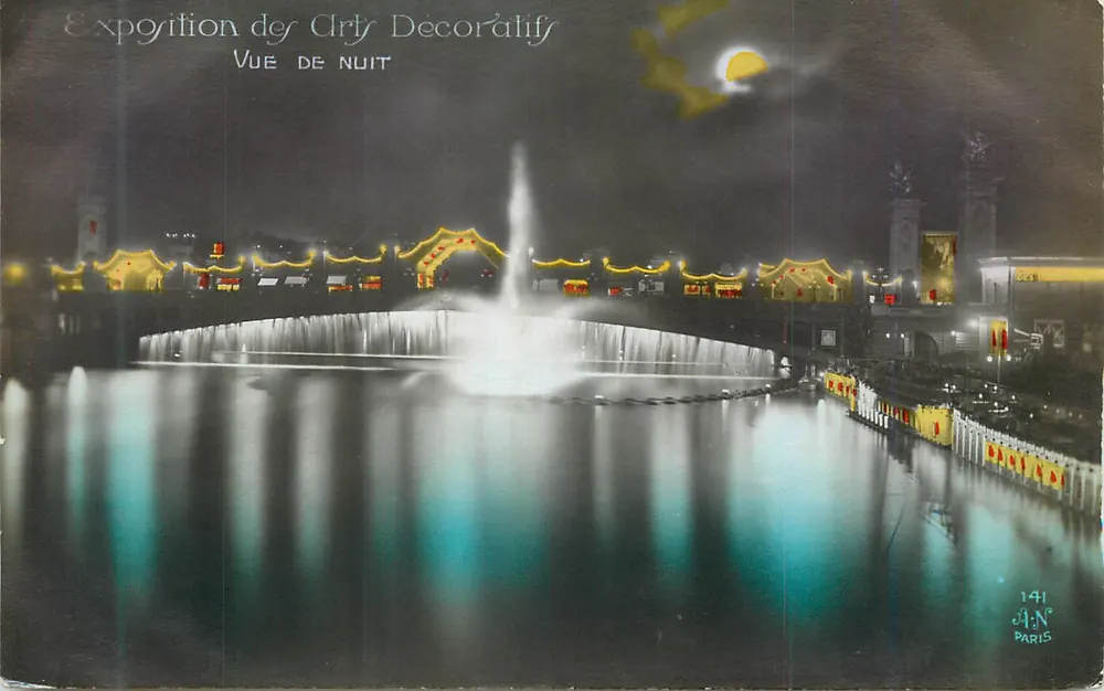 Exposition des Arts Décoratifs — Vue de nuit — J.A.N. Paris, n°141 - Recto