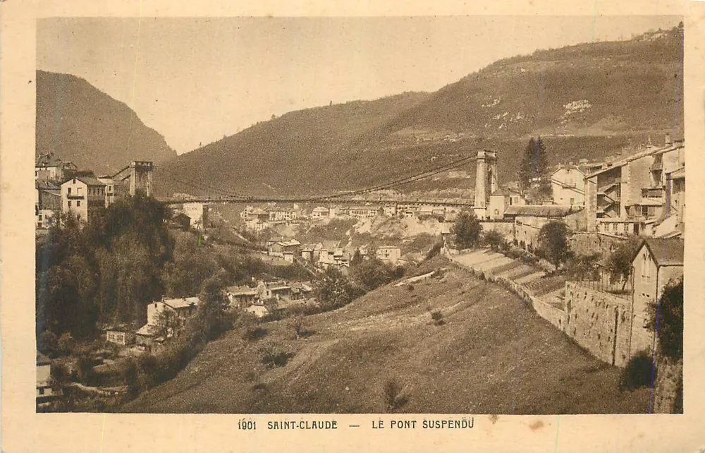 Saint-Clau de — O ponte suspensa — 1901 - Frente