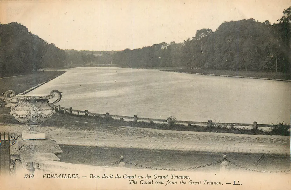 Versailles — Bras droit du Canal vu du Grand Trianon — LL, n° 314 - Recto
