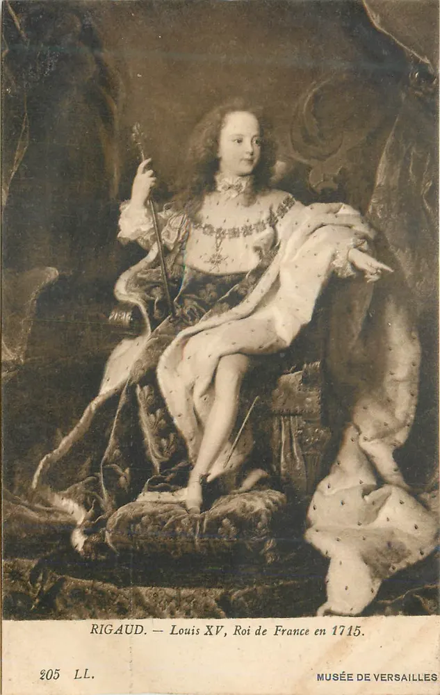 Louis XV, König von Frankreich im Jahr 1715 — RIGAUD — Musée de Versailles - Vorderseite