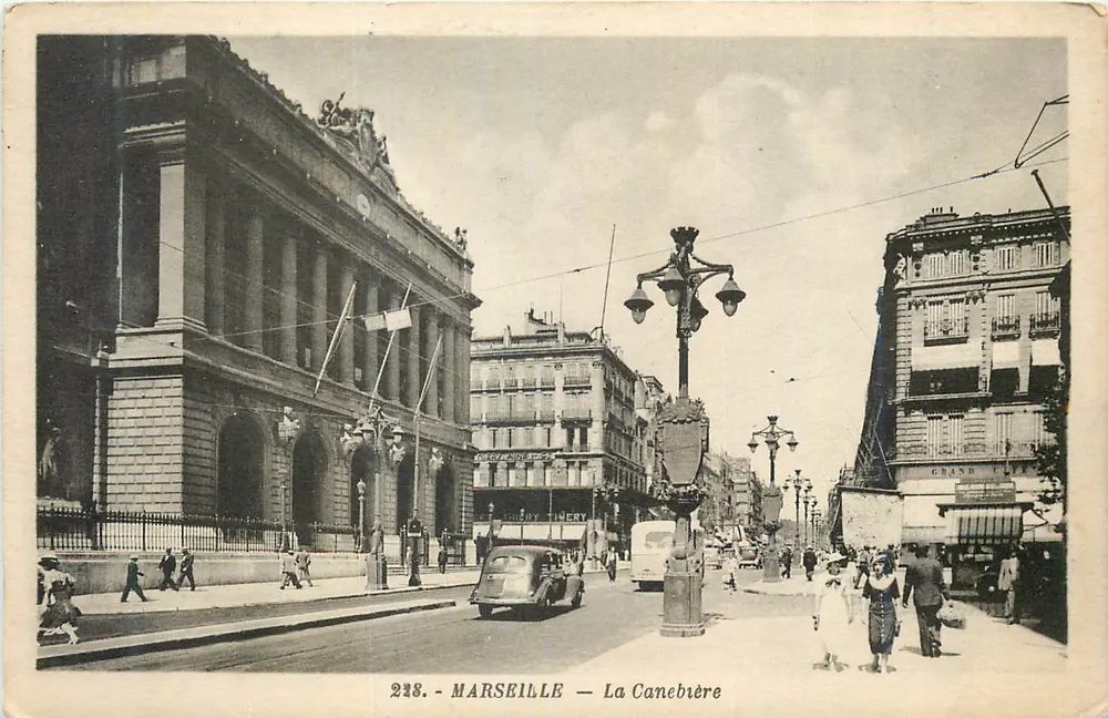 Marselha — A Canébière — Editor: Chanoine - Frente