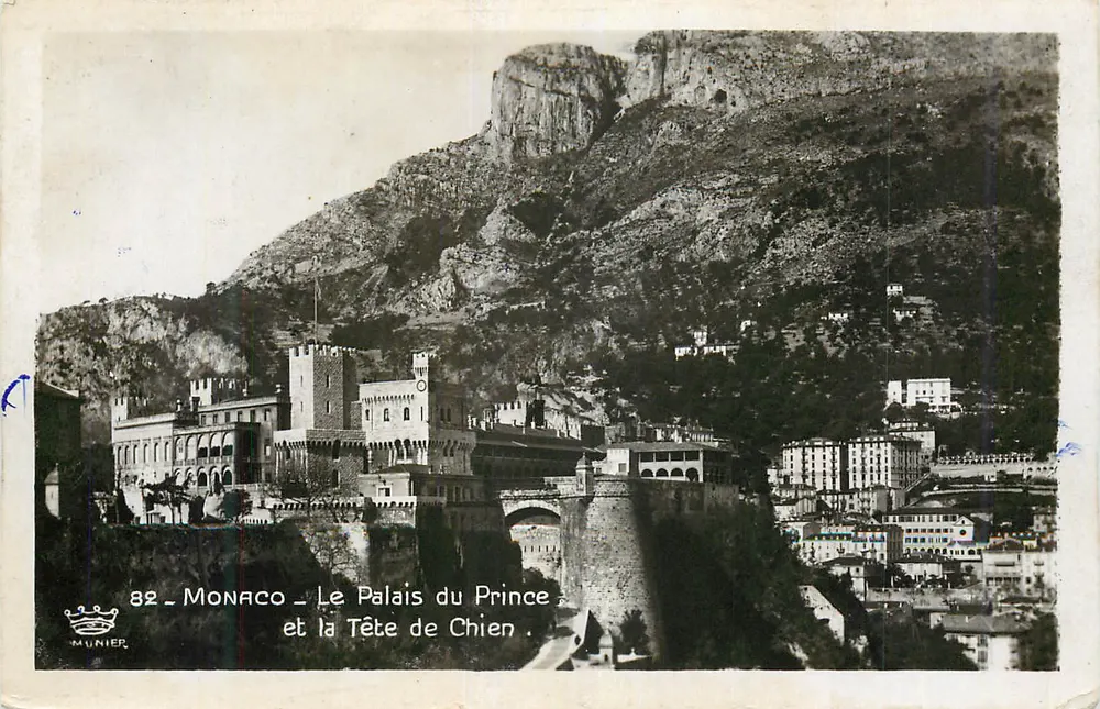 Monaco — Le Palais du Prince et la Tête de Chien — Munier n°82 - Recto