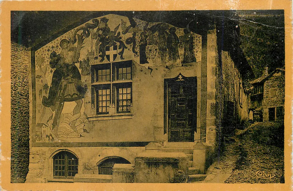 Casa con affreschi murali — Sainte-Croix — Editore C. Linn, n° 247 - Recto