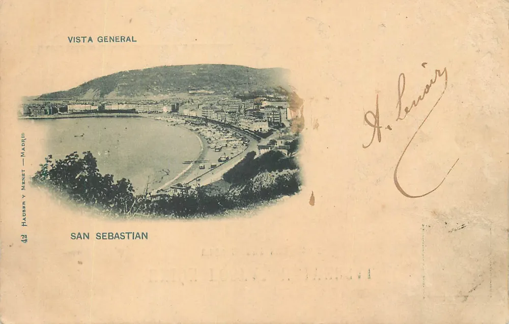 San Sebastián — Vista Geral — Hauber y Menet, Madrid, n°42 - Frente