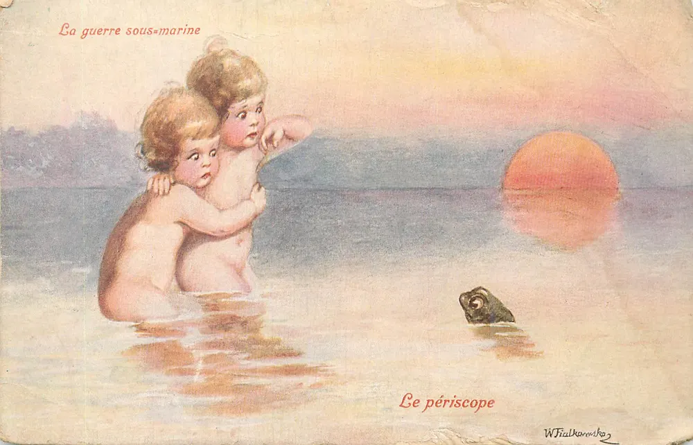 A guerra submarina — O periscópio — W. Falkaronsko - Frente