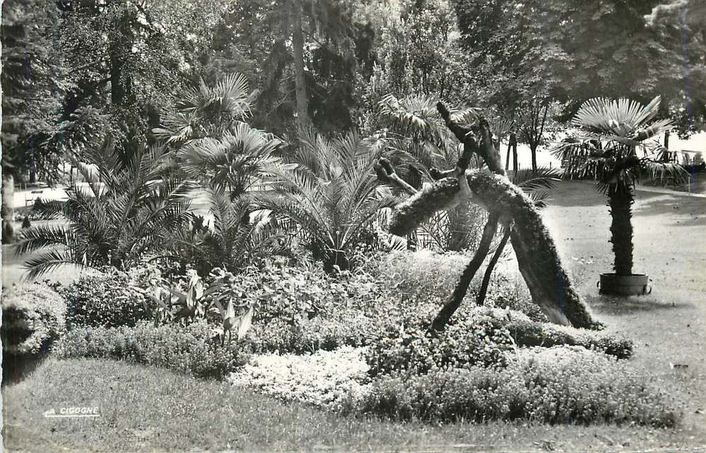 Botanischer Garten — Blattskulptur in Form eines Vogels — Verlag A. Cigogne - Vorderseite
