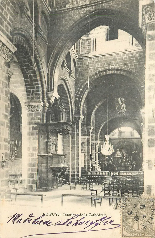Le Puy - Interno della Cattedrale — Marteline Schaeffer - Recto