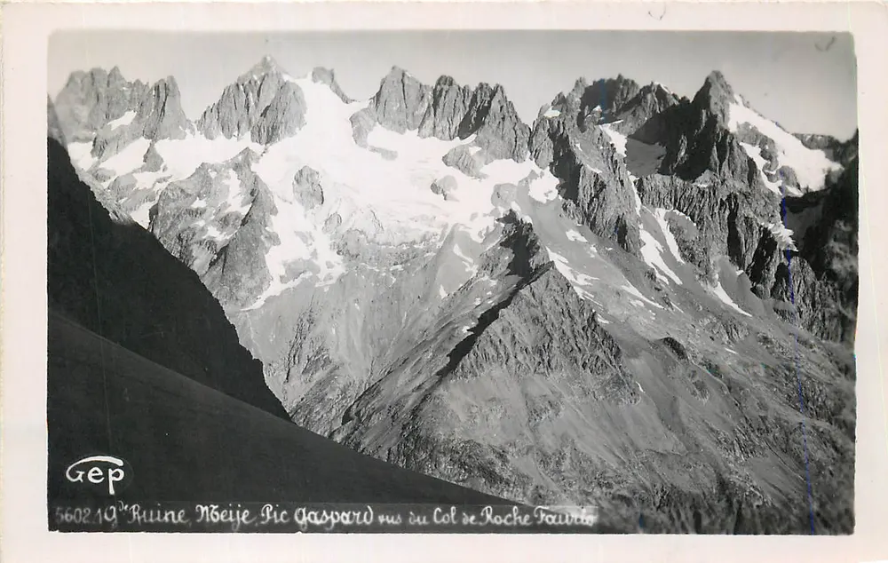 Ruínas, Néije, Pic Gaspard vistos do Col de Roche Faurbo — Gep, n° 560219 - Frente