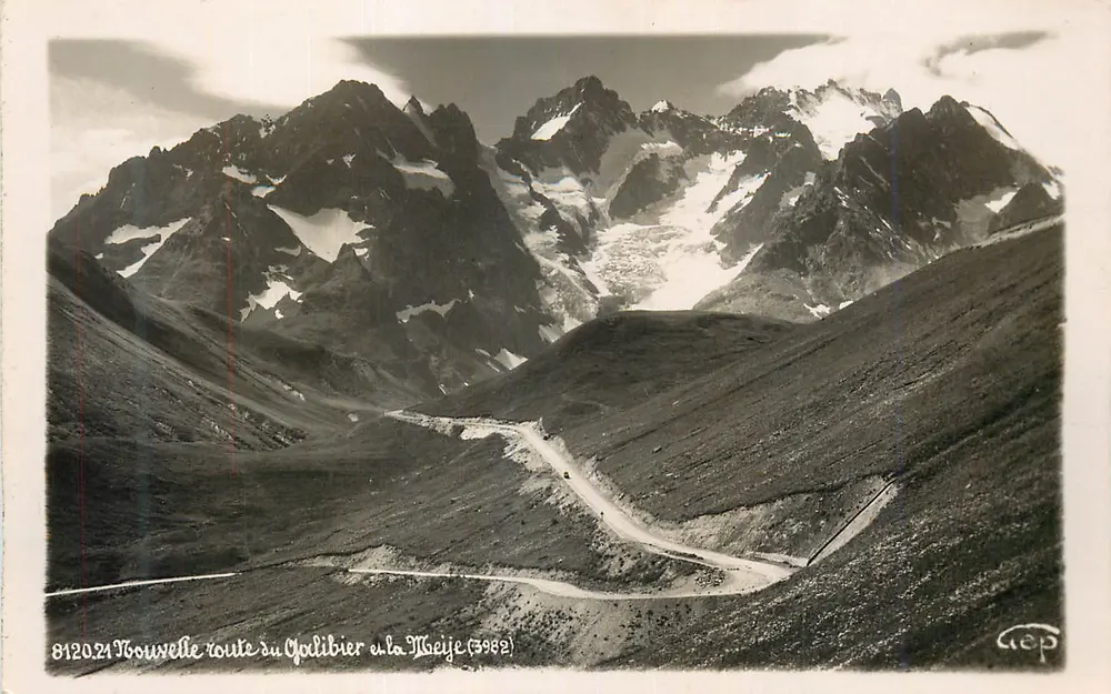 Nova estrada do Gélibier para a Meije (1982) — CEP - Frente