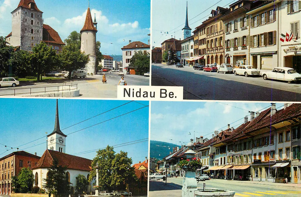 Nidau Be. — Vista panorámica — editor no identificado - Anverso