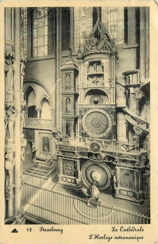 Strasbourg — La Cathédrale — L'Horloge astronomique — éditeur inconnu, n° 12 - Recto