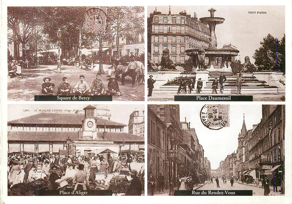 Quarteirão de Bercy — Praça Daumesnil — Praça d’Aigre — Rua do Rendez-Vous — Todo Paris - Frente