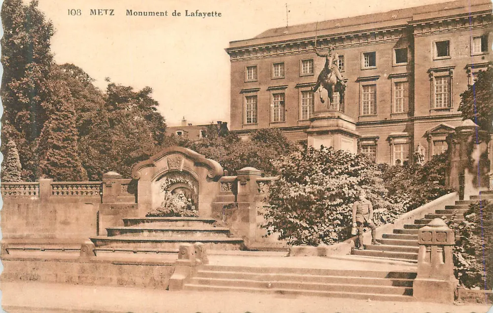Metz — Monumento de Lafayette — editor desconhecido, número de série 108 - Frente