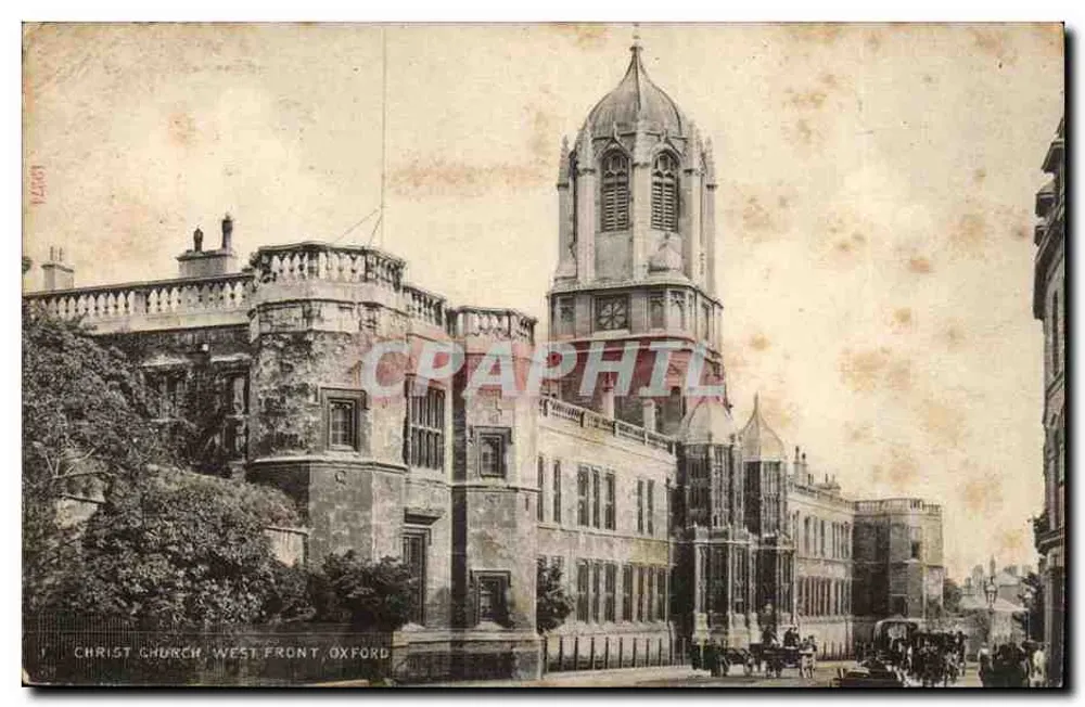 Christ Church, West Front, Oxford — historisches Bild — Verlag nicht identifiziert, Nr. 12571 - Vorderseite