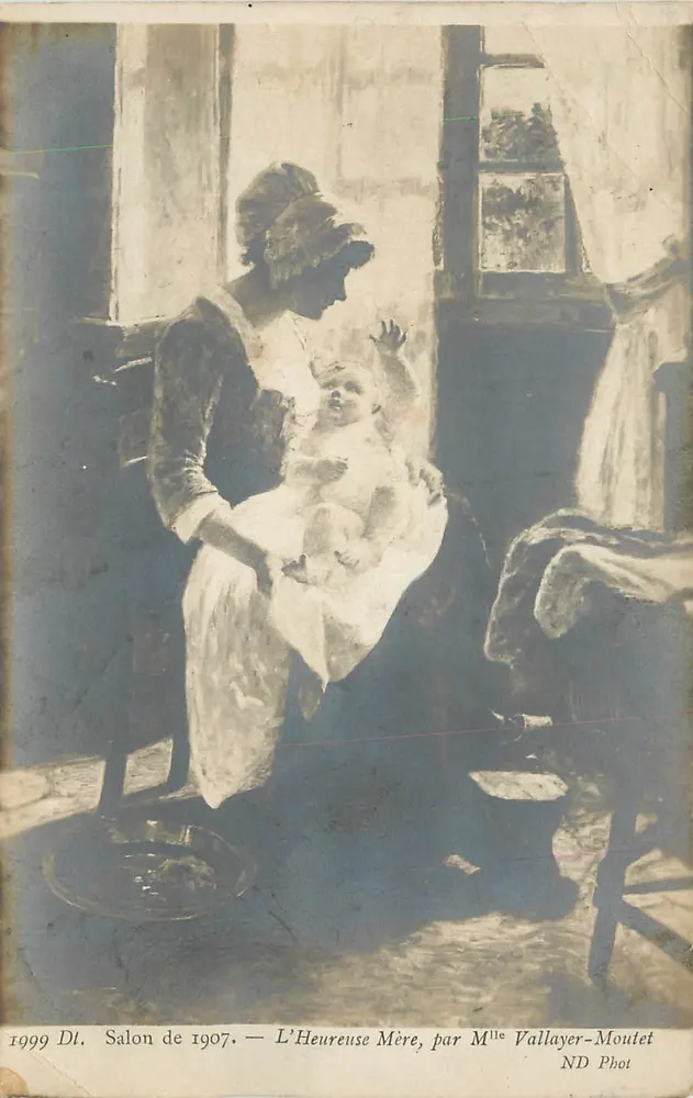 L'Heureuse Mère — Salon de 1907 — par Mlle Vallayer-Moutet - Recto