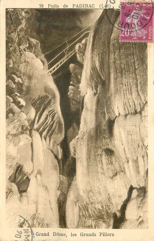 Brunnen von PADIRAC (Lot) — Großer Dom, die Großen Säulen — unbekannter Verleger, Nr. 70 - Vorderseite