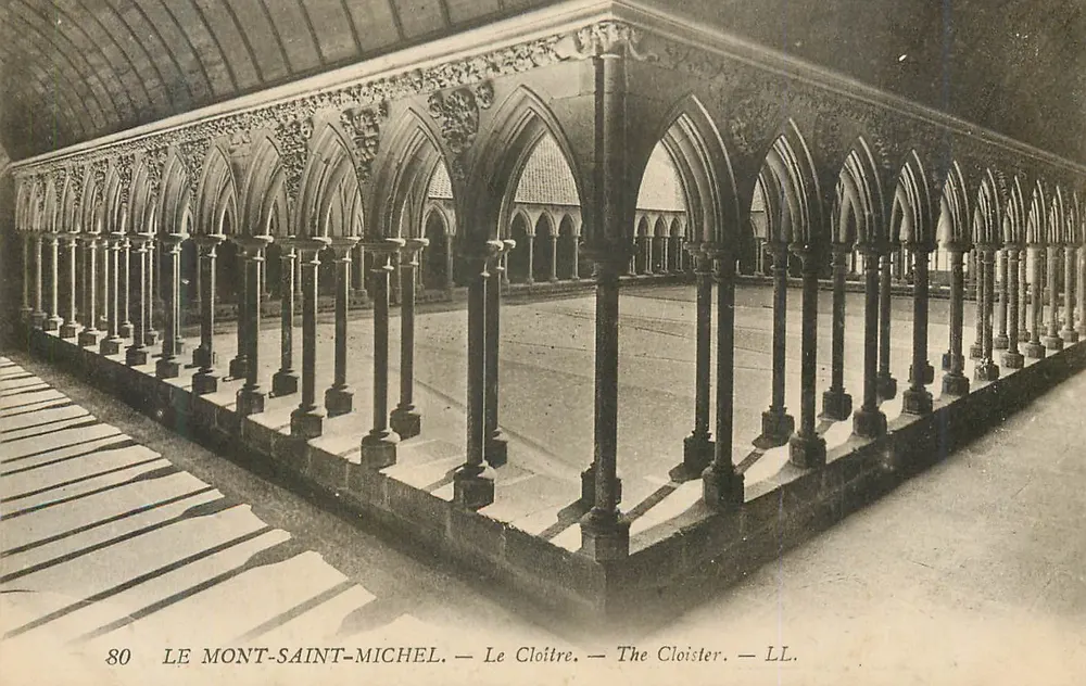 O Mont-Saint-Michel — O Claustro — LL. — n° 80 - Frente