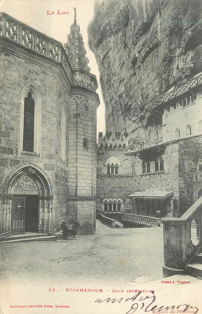 Rocamadour - Cour interior — Fototipia Labouches Frères, Toulouse, n°12 - Frente
