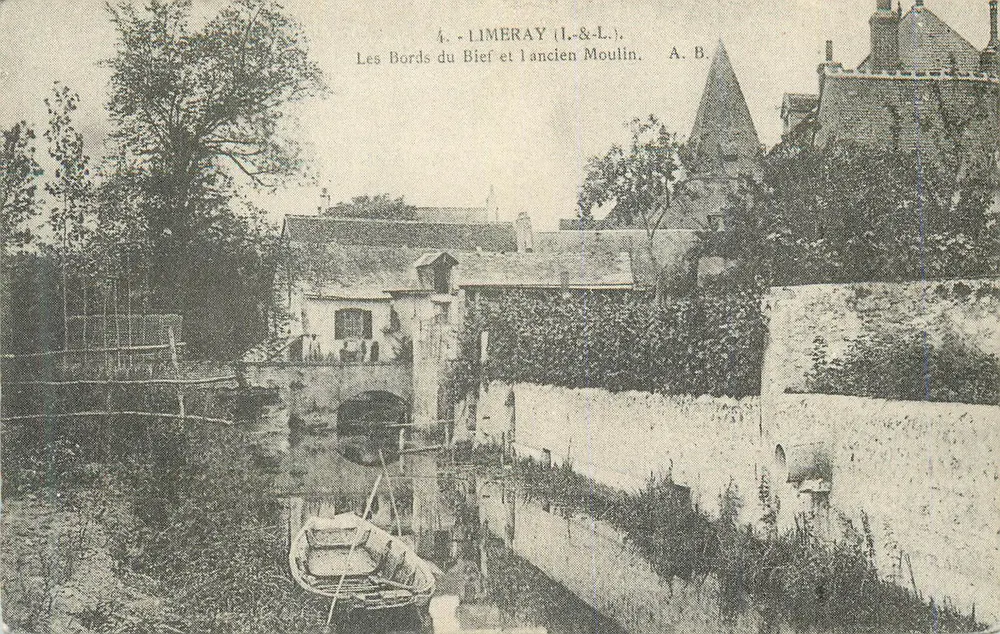 Limeray (Il.&L.) — Die Ufer des Biefs und das alte Mühle — A. B. - Vorderseite