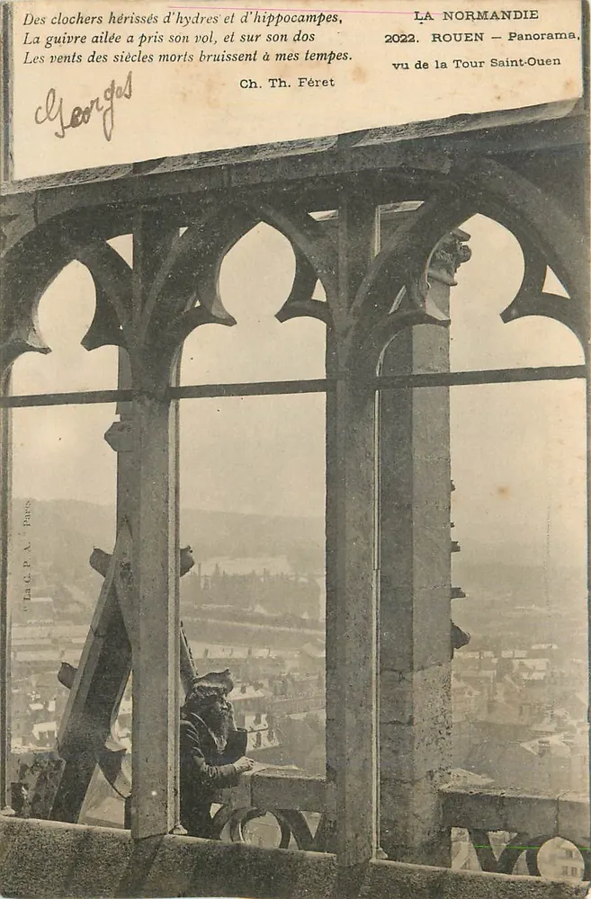 Ansicht von Rouen — Panorama vom Turm Saint-Ouen — Normandie - Vorderseite
