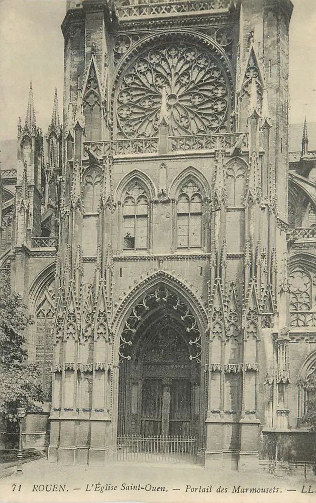 Rouen — Kirche Saint-Ouen — Portal der Marmousets — LL - Vorderseite