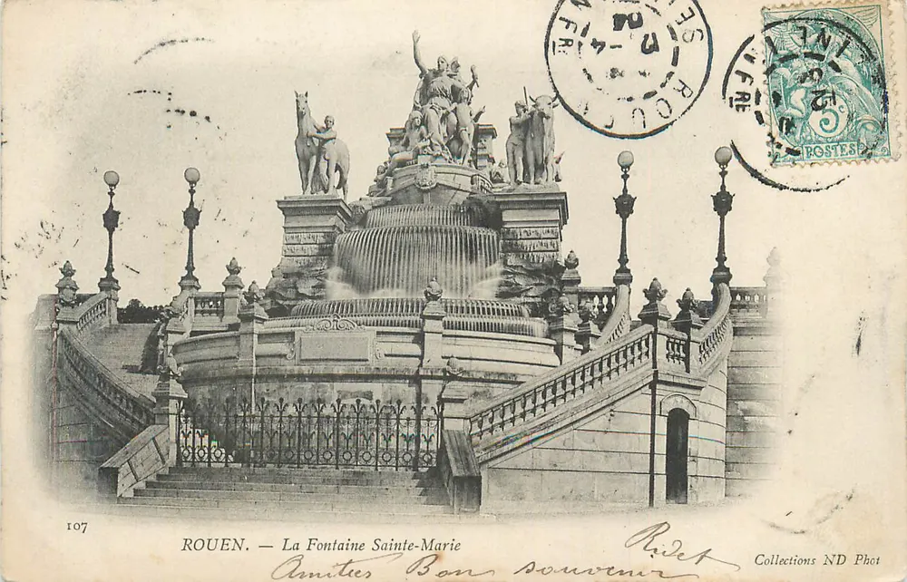 Rouen — La Fontaine Sainte-Marie — Collections ND Phot n°107 - Recto