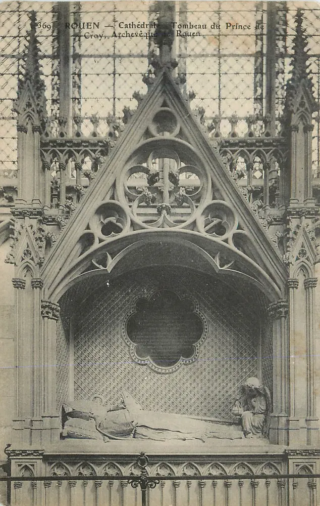Rouen — Kathedrale. Grab des Prinzen von Croÿ, Erzbischof von Rouen - Vorderseite