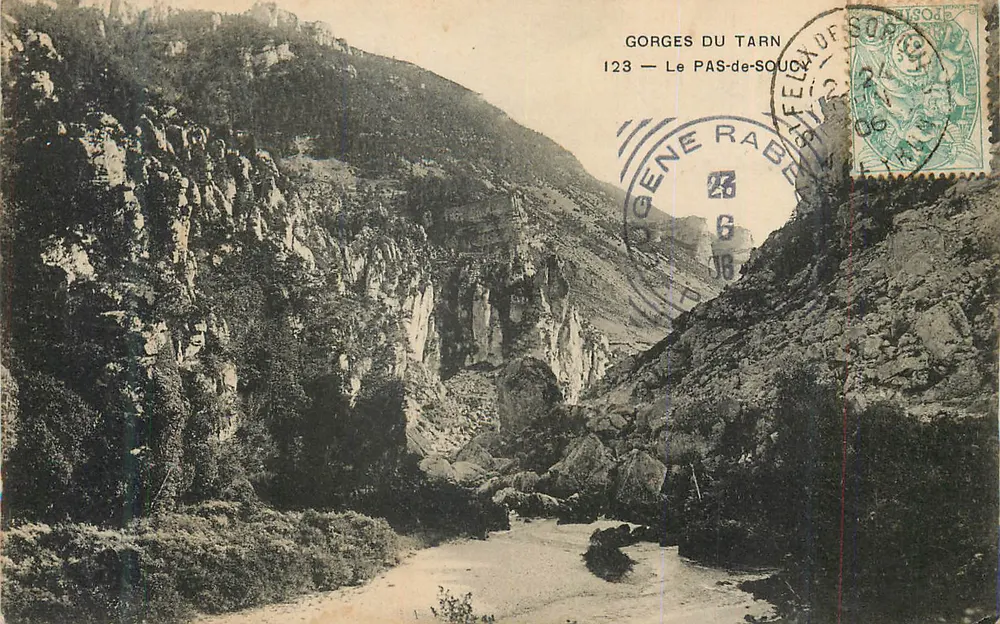 Gorges du Tarn — Le Pas-de-Soucou — unbekannter Verlag, Nr. 123 - Vorderseite